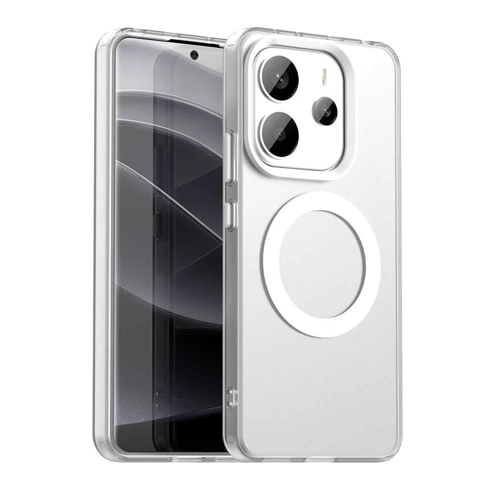 Coque MagSafe pour Xiaomi Redmi Note 14 4G (Standard), Techsuit, CandyCase, Blanche