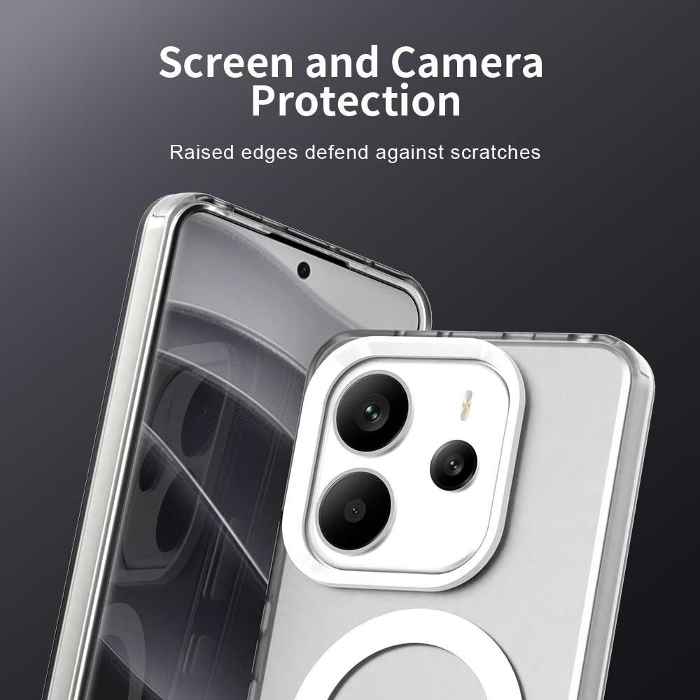 Coque MagSafe pour Xiaomi Redmi Note 14 4G (Standard), Techsuit, CandyCase, Blanche