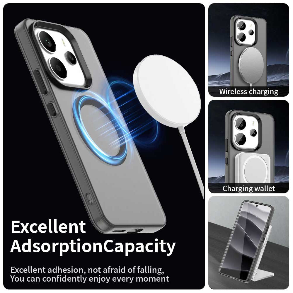 Coque MagSafe pour Xiaomi Redmi Note 14 4G (Standard), Techsuit, CandyCase, Noire
