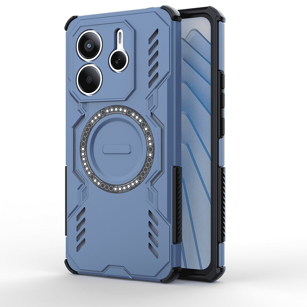 Coque MagSafe pour Xiaomi Redmi Note 14 5G, Techsuit, ArmorMag, Bleue