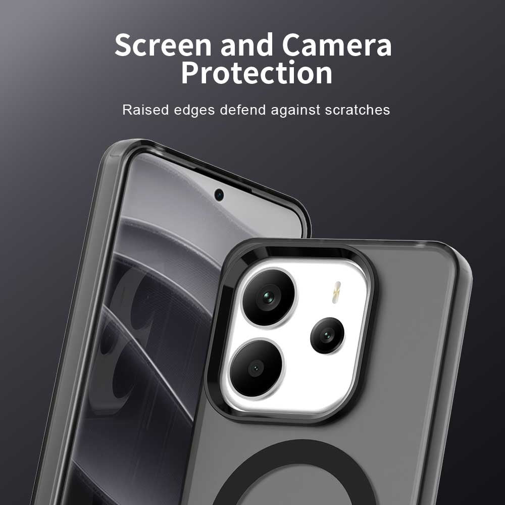 Coque MagSafe pour Xiaomi Redmi Note 14 5G, Techsuit, CandyCase, Noire