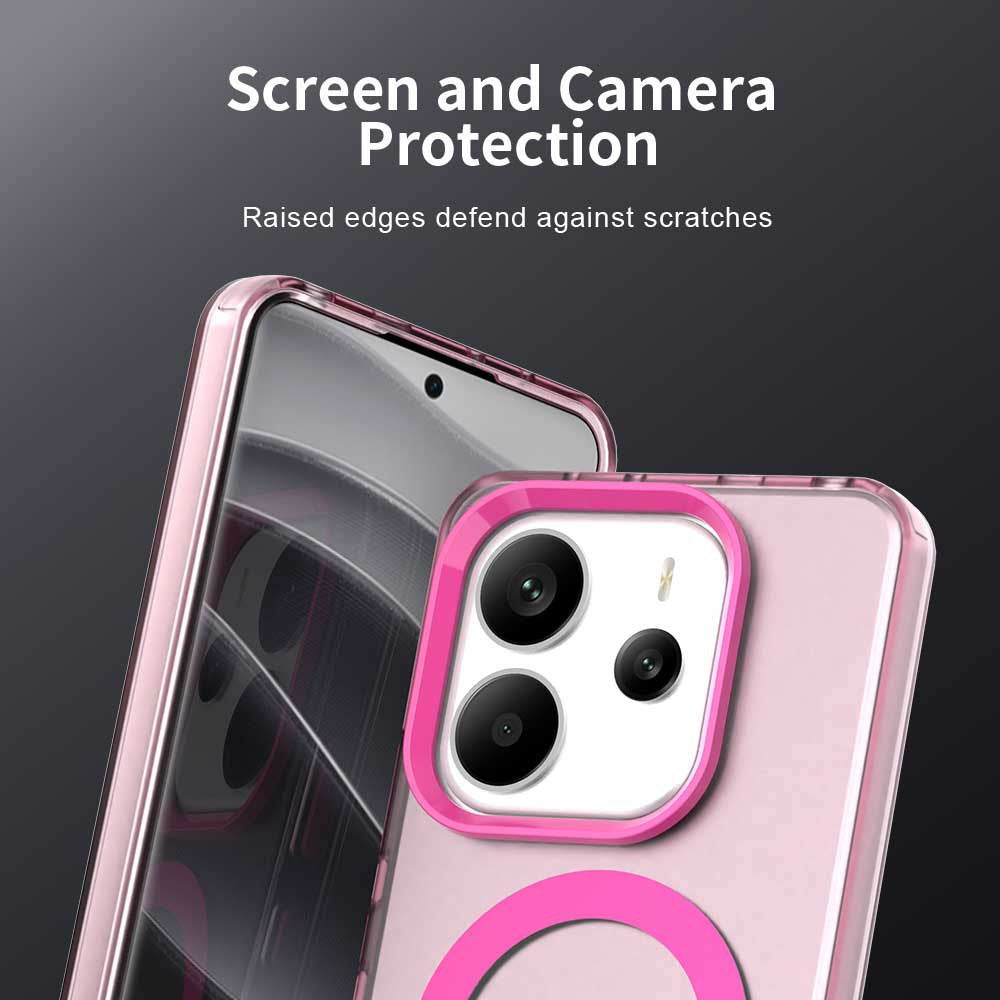 Coque MagSafe pour Xiaomi Redmi Note 14 5G, Techsuit, CandyCase, Rose