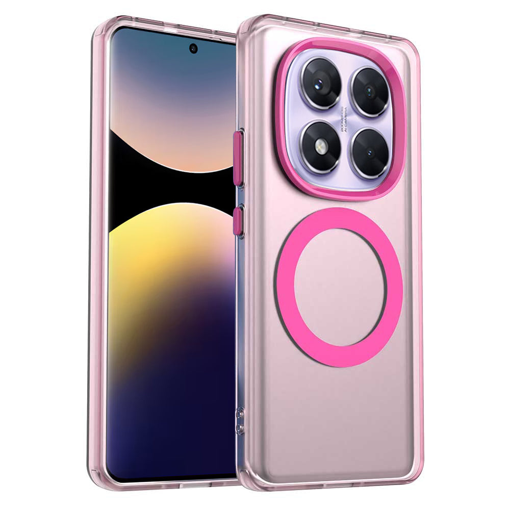 Coque MagSafe pour Xiaomi Redmi Note 14 Pro 4G, Techsuit, CandyCase, Rose