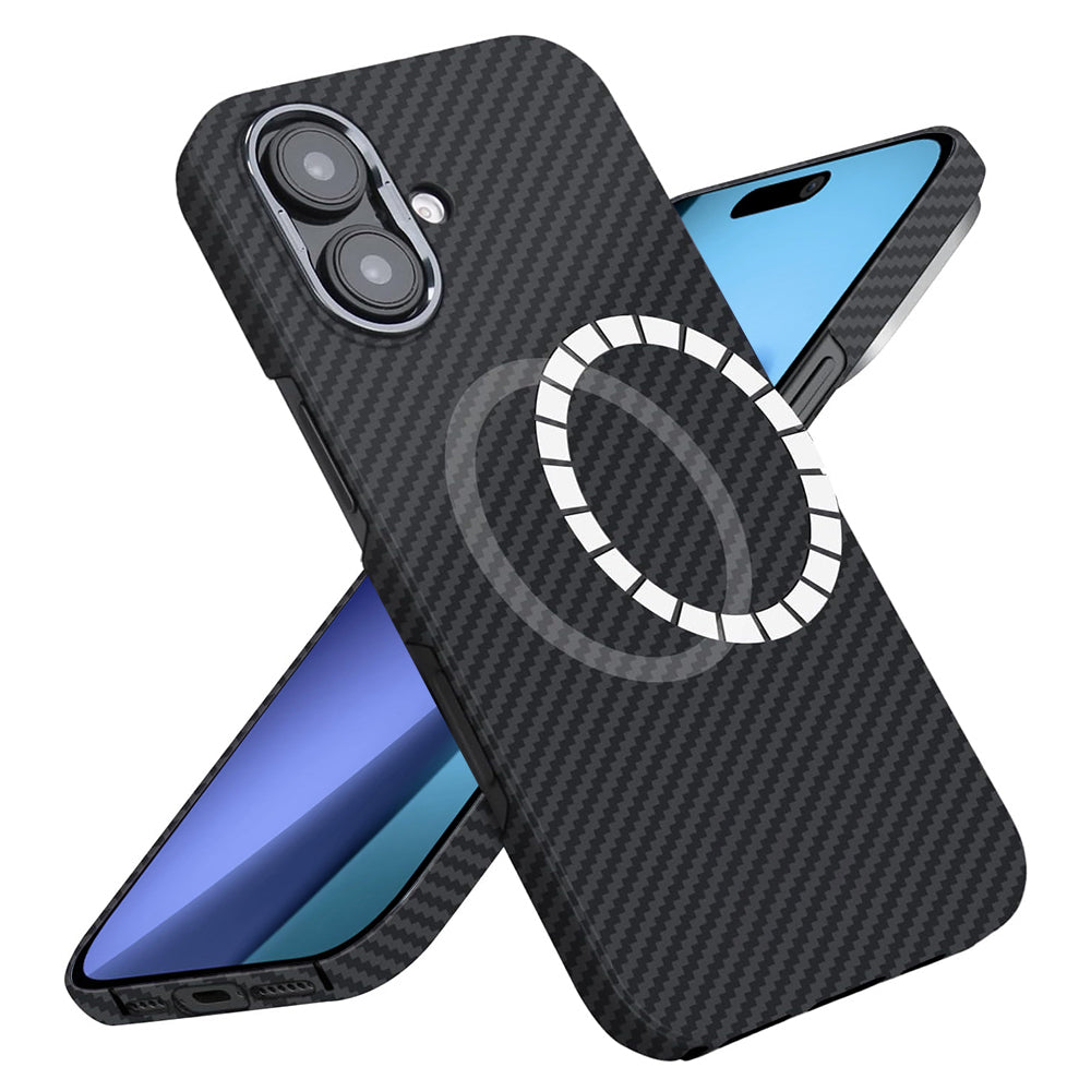 Coque MagSafe pour Apple iPhone 17, Techsuit, Fibre d'Aramid, Noire