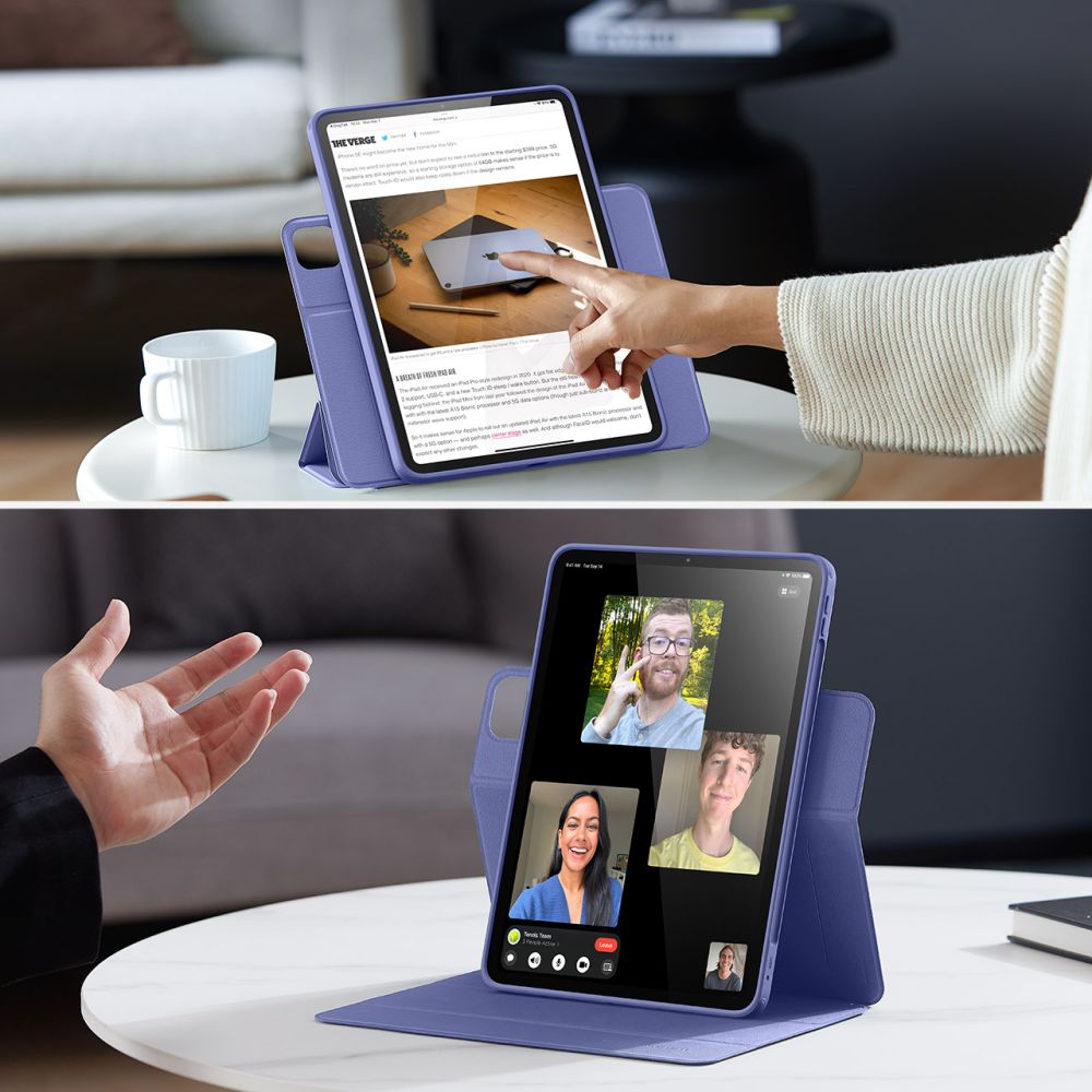 Étui pour Apple iPad Pro 13 (2024), ESR, Rebound Hybrid, Mauve