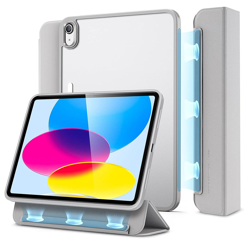 Hülle für Apple iPad (2025) / (2022), ESR, Ascend Hybrid, Grau