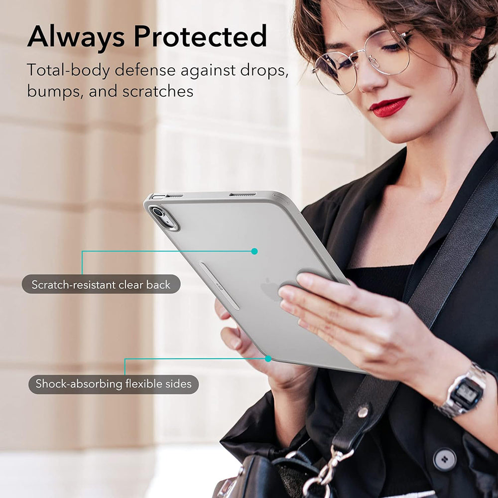 Hülle für Apple iPad (2025) / (2022), ESR, Ascend Hybrid, Grau