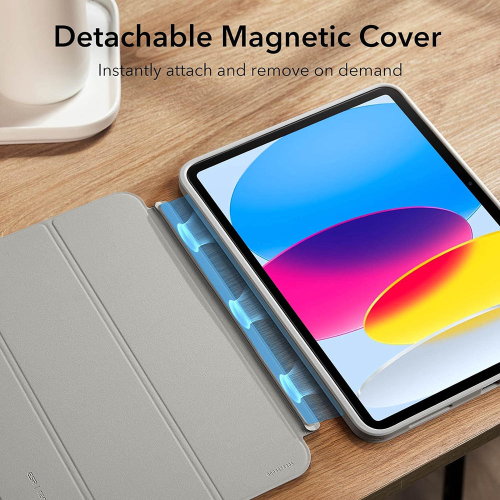 Hülle für Apple iPad (2025) / (2022), ESR, Ascend Hybrid, Grau