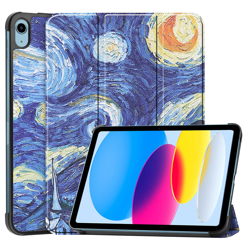 Coque pour Apple iPad (2025) / (2022), Techsuit, FoldPro Starry Night, Multicolore