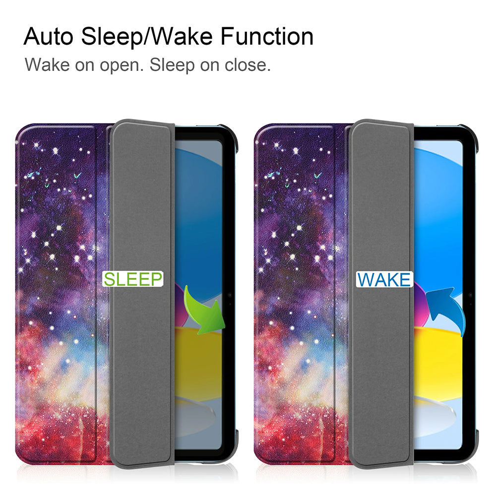 Coque pour Apple iPad (2025) / (2022), Techsuit, FoldPro Starry Night, Multicolore