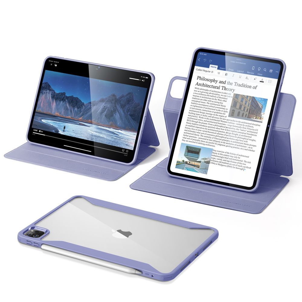 Étui pour Apple iPad Pro 13 (2024), ESR, Rebound Hybrid, Mauve