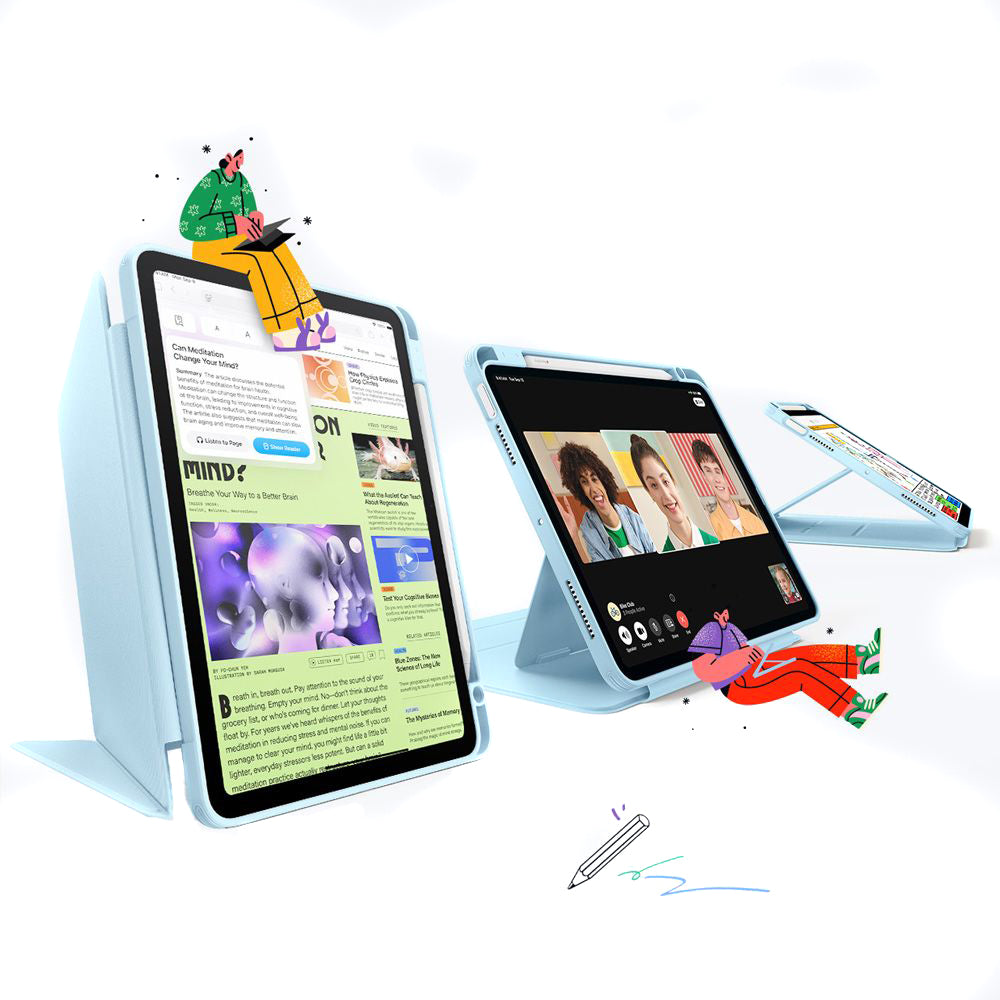 Étui pour Apple iPad Air 13 (2025) / Air 13 (2024), ESR, Flip Hybrid, Bleu