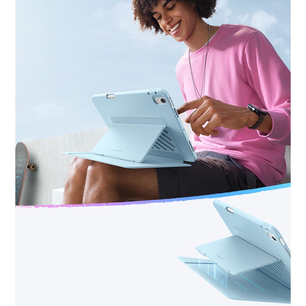 Étui pour Apple iPad Air 13 (2025) / Air 13 (2024), ESR, Flip Hybrid, Bleu