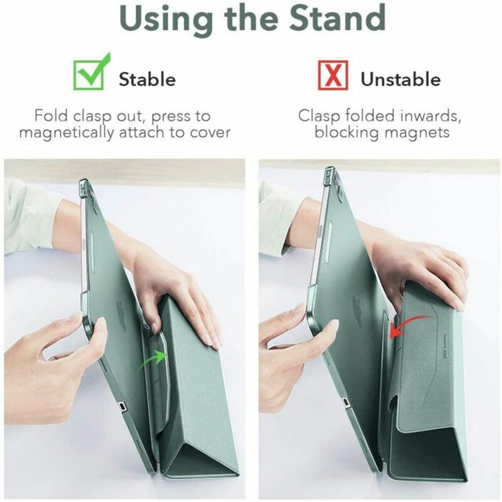 Case for Apple iPad Air 11 (2026) / iPad Air 11 (2025) / Air 11 (2024) / Air (2022) / Air (2020), ESR, Ascend Trifold, Satin Green