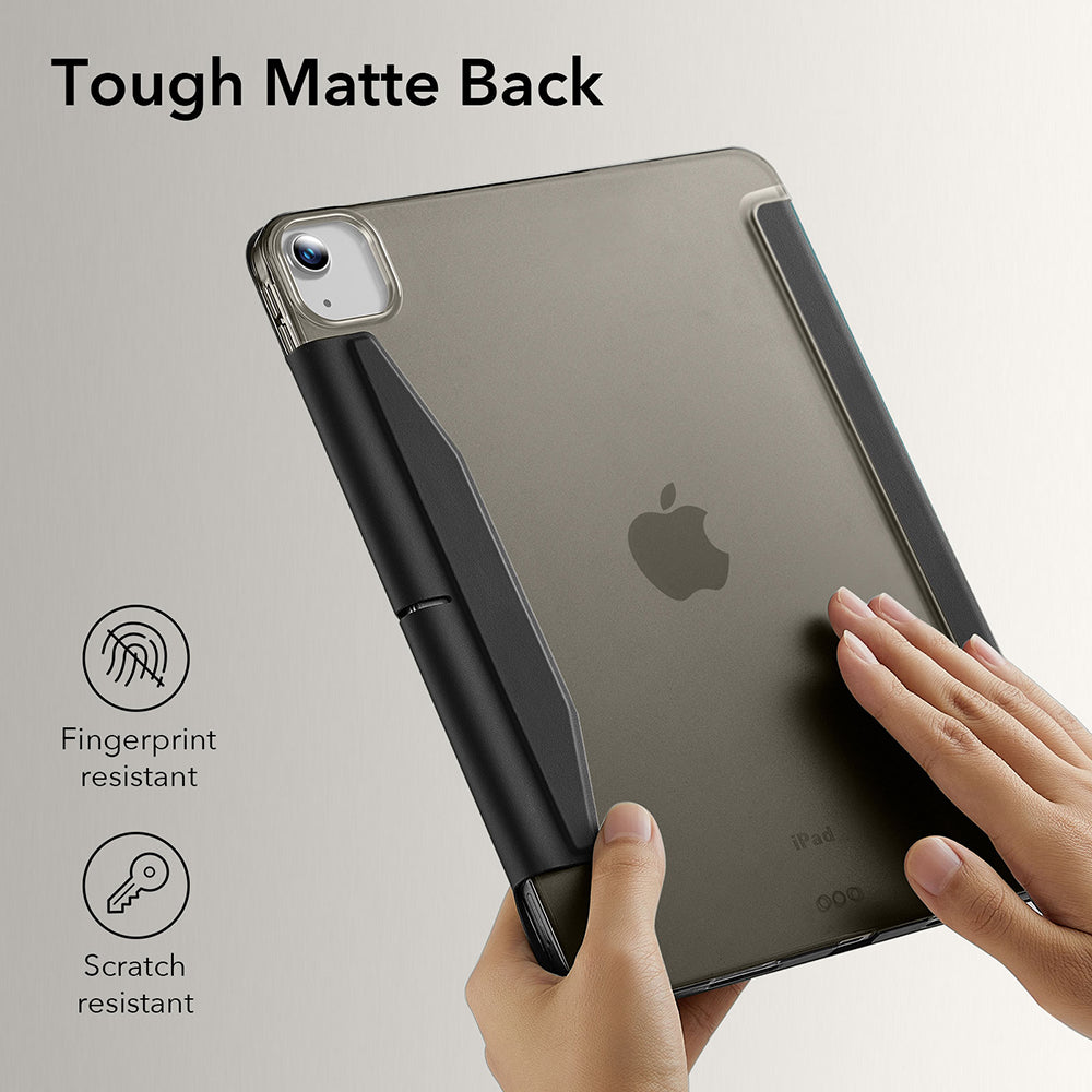 Coque pour Apple iPad Air 13 (2026) / Air 13 (2025) / Air 13 (2024), ESR, Ascend Trifold, Noir Satiné