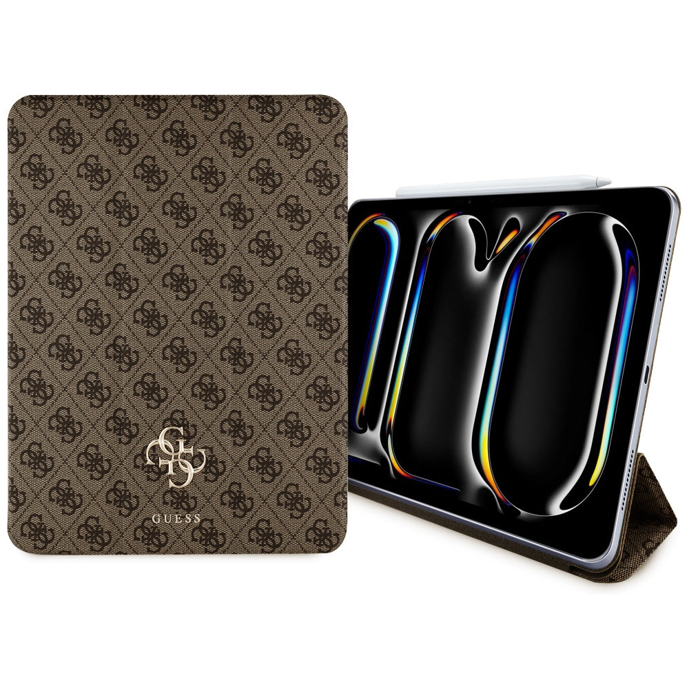 Étui pour Apple iPad Pro 11 (2024), Guess, 4G Grand Logo, Marron