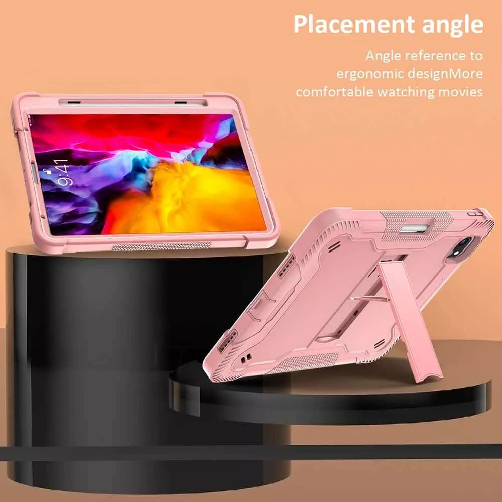 Coque pour Apple iPad Pro 11 (2024), Techsuit, Rugged TabShell, Rose