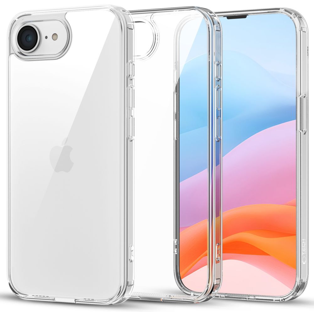 Étui pour Apple iPhone 17e / 16e, Tech-Protect, Flexair Hybrid, Transparent
