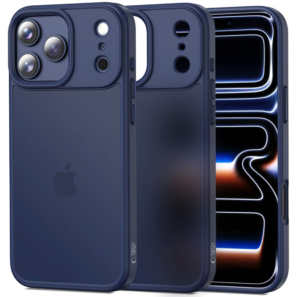 Étui pour Apple iPhone 17 Pro, Tech-Protect, Magmat, Bleu Marine Mat