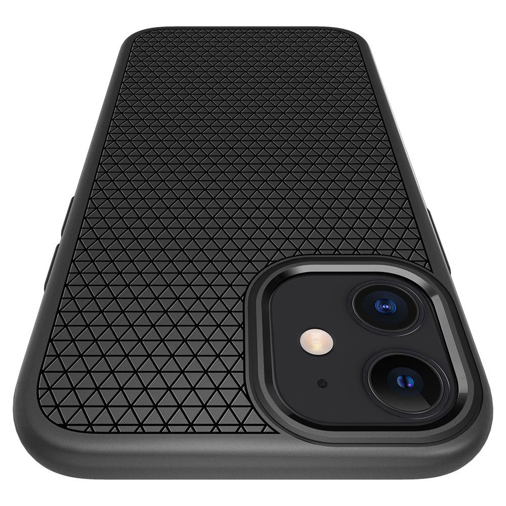 Coque pour Apple iPhone 12 / 12 Pro, Spigen, Liquid Air, Noire ACS01701