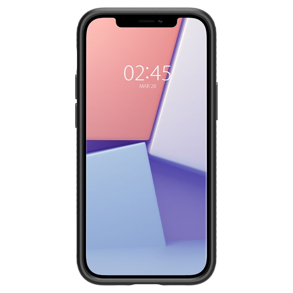 Coque pour Apple iPhone 12 / 12 Pro, Spigen, Liquid Air, Noire ACS01701