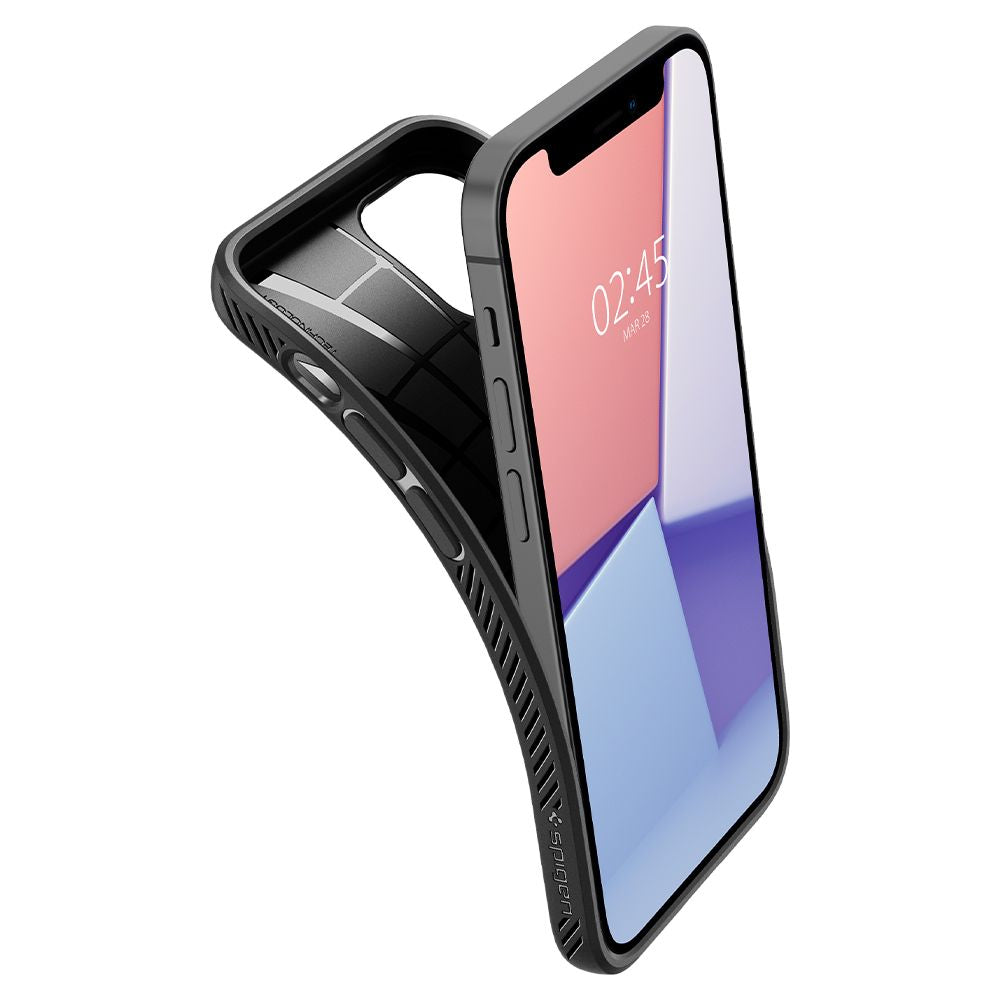 Coque pour Apple iPhone 12 / 12 Pro, Spigen, Liquid Air, Noire ACS01701
