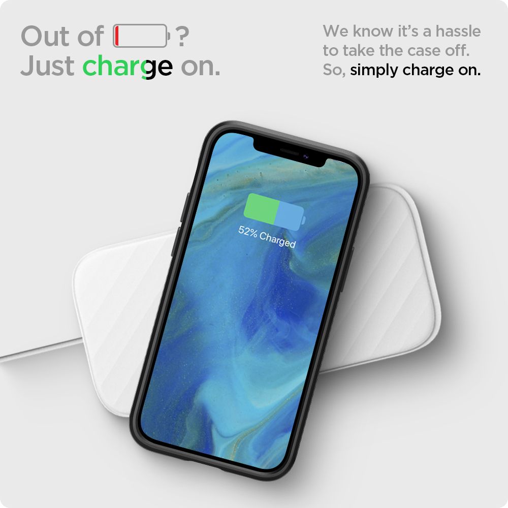 Coque pour Apple iPhone 12 / 12 Pro, Spigen, Liquid Air, Noire ACS01701