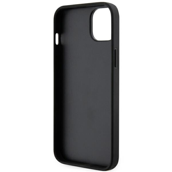 Hülle für Apple iPhone 14 Plus, Karl Lagerfeld, Saffiano Monogram Ikonik Karl, Schwarz