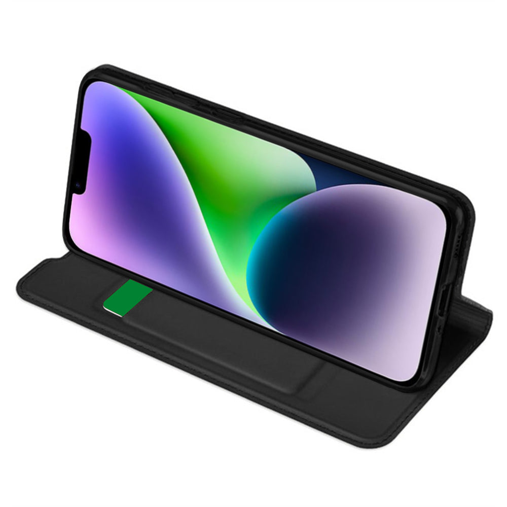 Coque pour Apple iPhone 14 Plus, Techsuit, Magskin Book, Noire