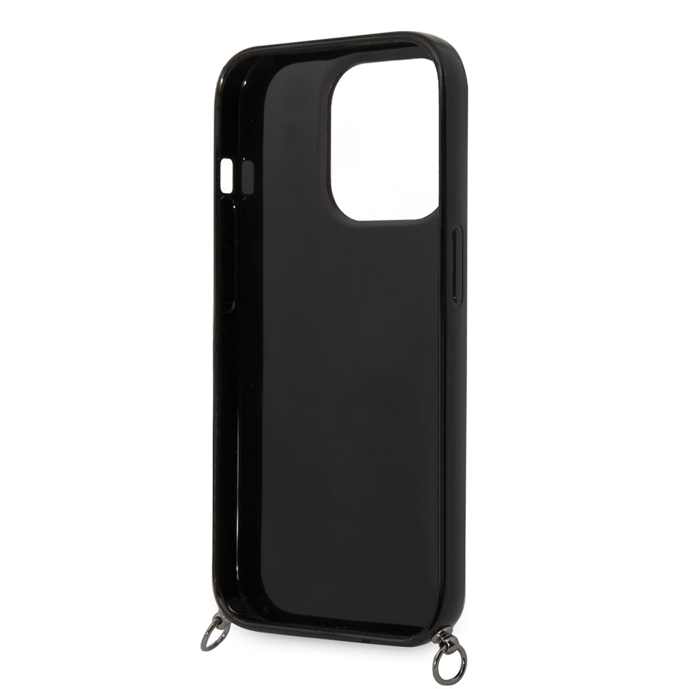 Étui pour Apple iPhone 14 Pro Max, Karl Lagerfeld, Color Stripes with Strap, Rose