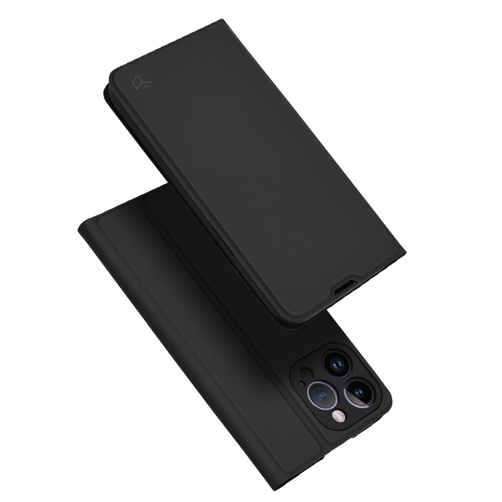 Coque pour Apple iPhone 14 Pro Max, Techsuit, Magskin Book, Noire