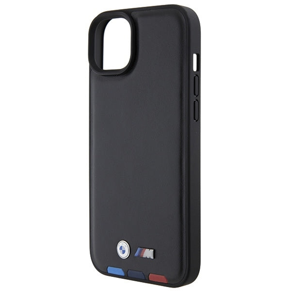 Étui pour Apple iPhone 15 Plus, BMW, Stamp Tricolore, Noir