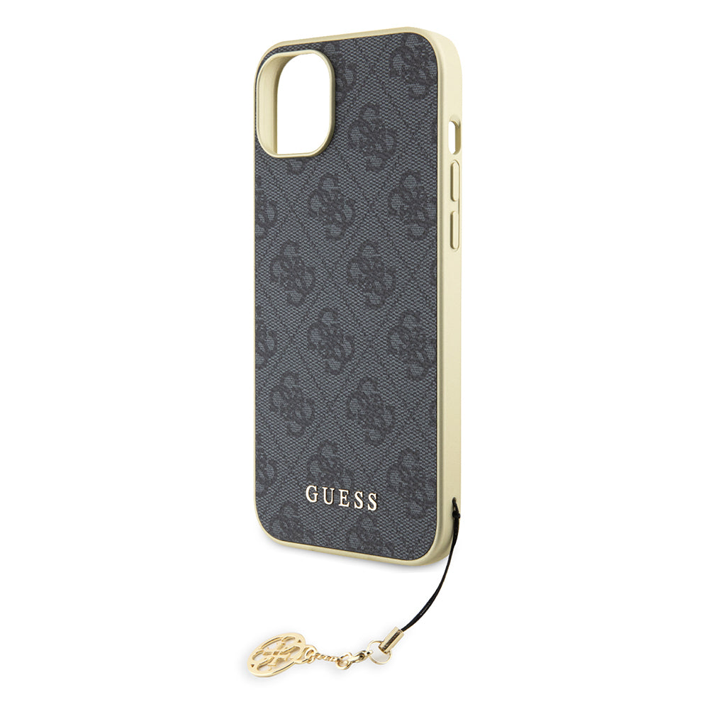 Case for Apple iPhone 15 Plus, Guess, 4G Charm, Grey