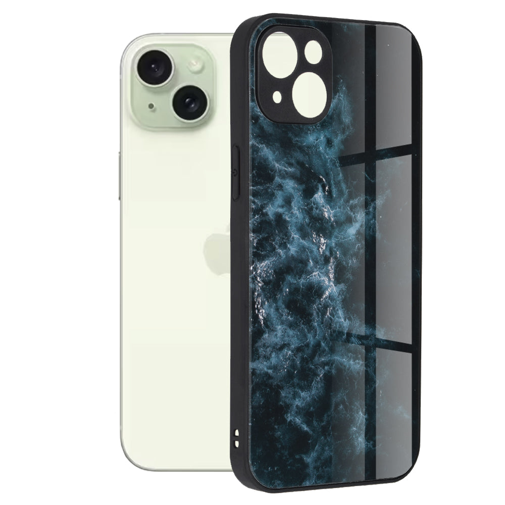 Coque pour Apple iPhone 15 Plus, Techsuit, Glaze, Bleue