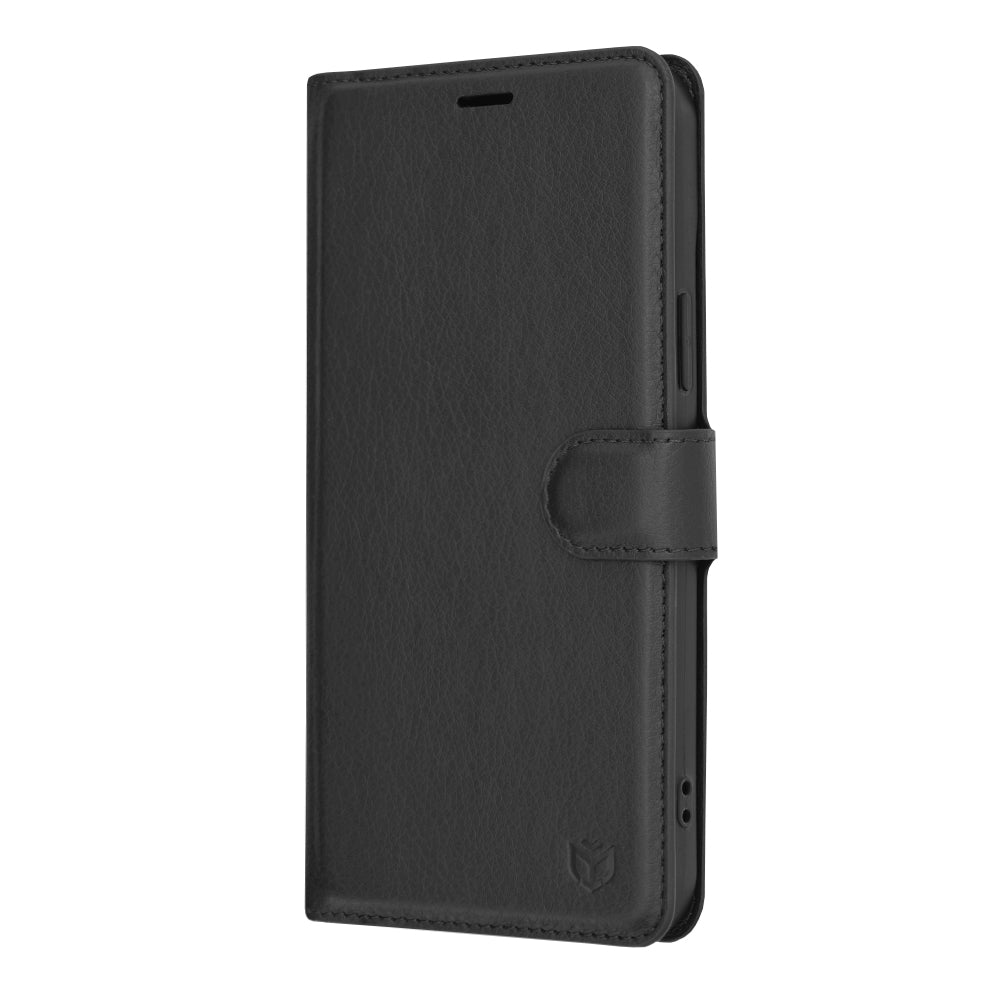 Coque pour Apple iPhone 15 Plus, Techsuit, Leather Folio, Noire