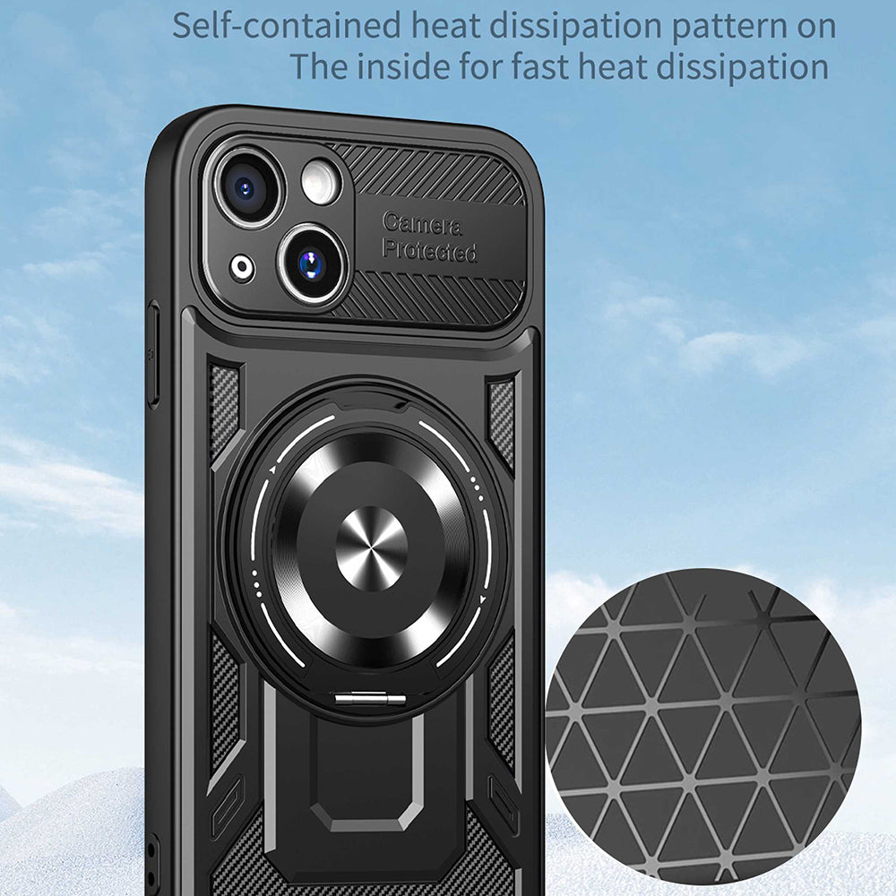 Coque pour Apple iPhone 15 Plus, Techsuit, RuggedCam, Gris