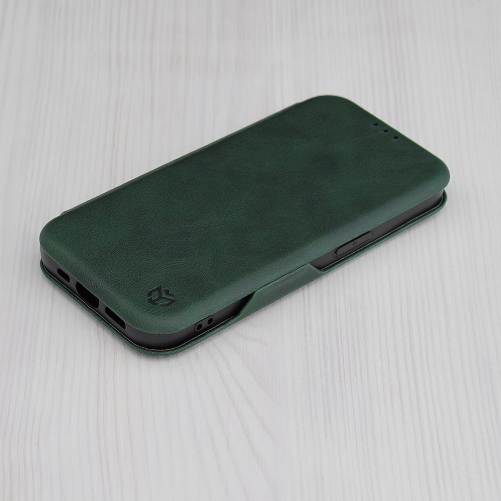 Coque pour Apple iPhone 15 Plus, Techsuit, Safe Wallet Plus, Vert