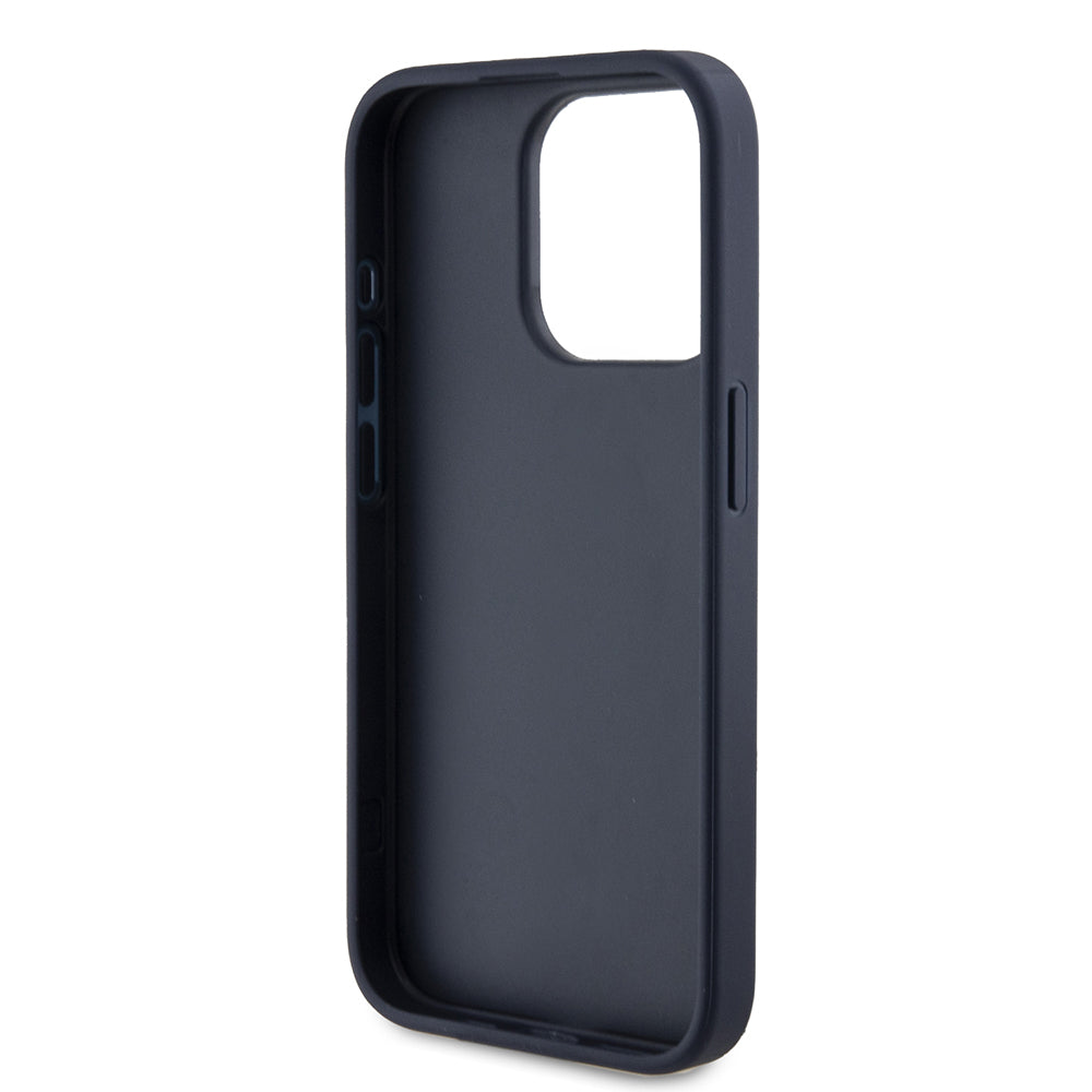 Étui pour Apple iPhone 15 Pro, Guess, logo Triangle 4G, Bleu