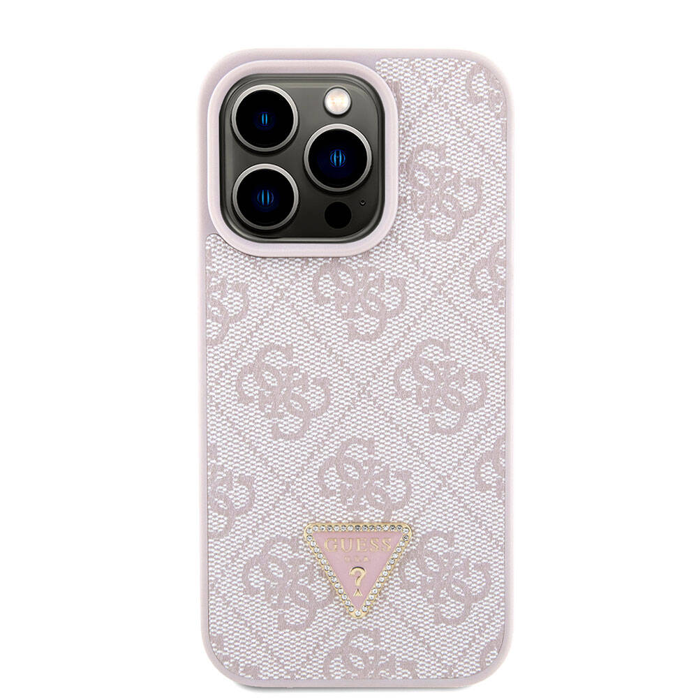 Case for Apple iPhone 15 Pro, Guess, Crossbody 4G Metal Logo, Pink