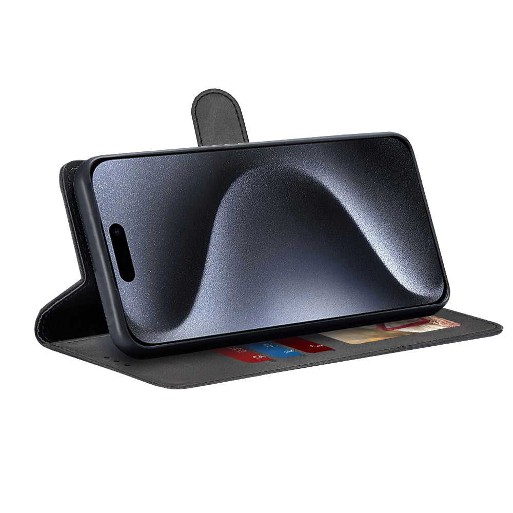 Coque pour Apple iPhone 15 Pro, Techsuit, Diary Book, Noire
