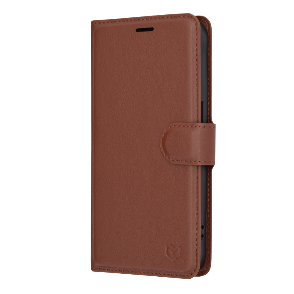 Coque pour Apple iPhone 15 Pro, Techsuit, Leather Folio, Marron