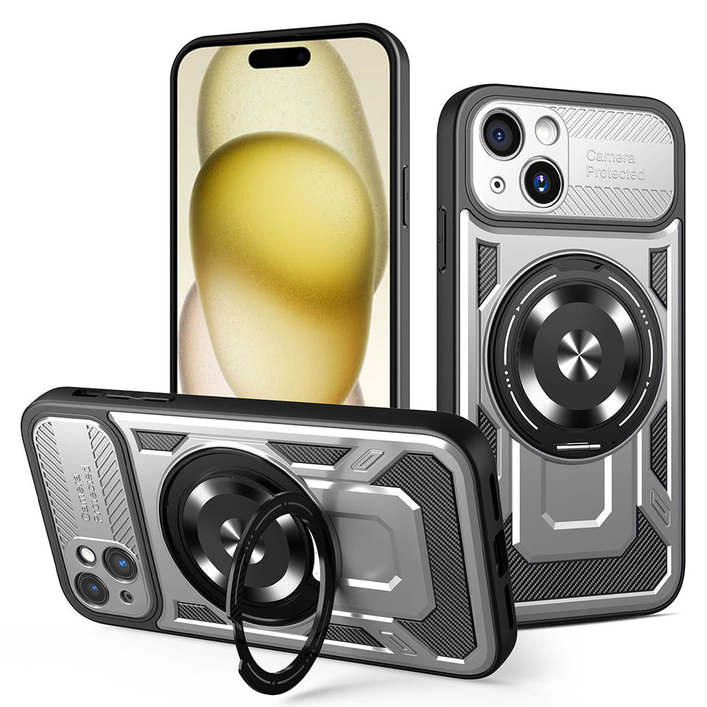 Coque pour Apple iPhone 15, Techsuit, RuggedCam, Gris