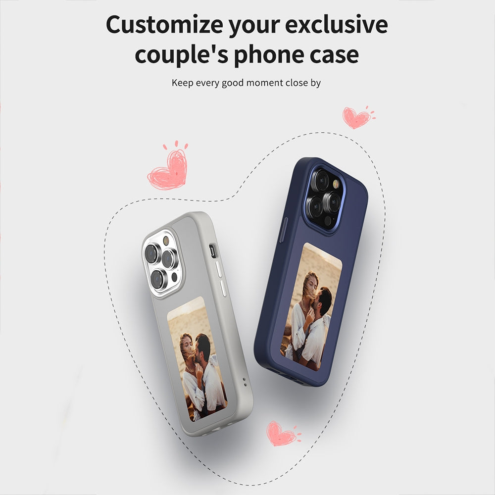 Coque pour Apple iPhone 15, Techsuit, SmartScreen NFC, Noire