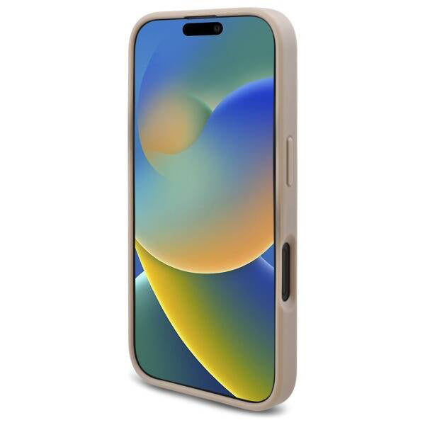 Case for Apple iPhone 16, Guess, 4G Triangle Logo, White