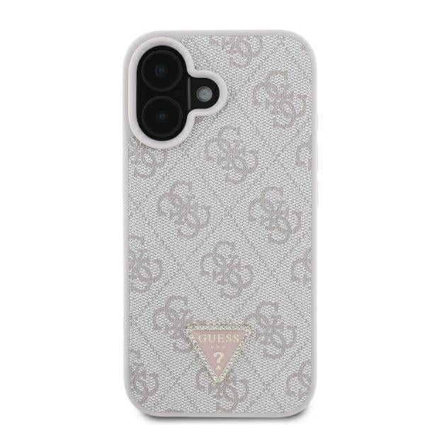 Case for Apple iPhone 16, Guess, Crossbody 4G Triangle Strass, Blue