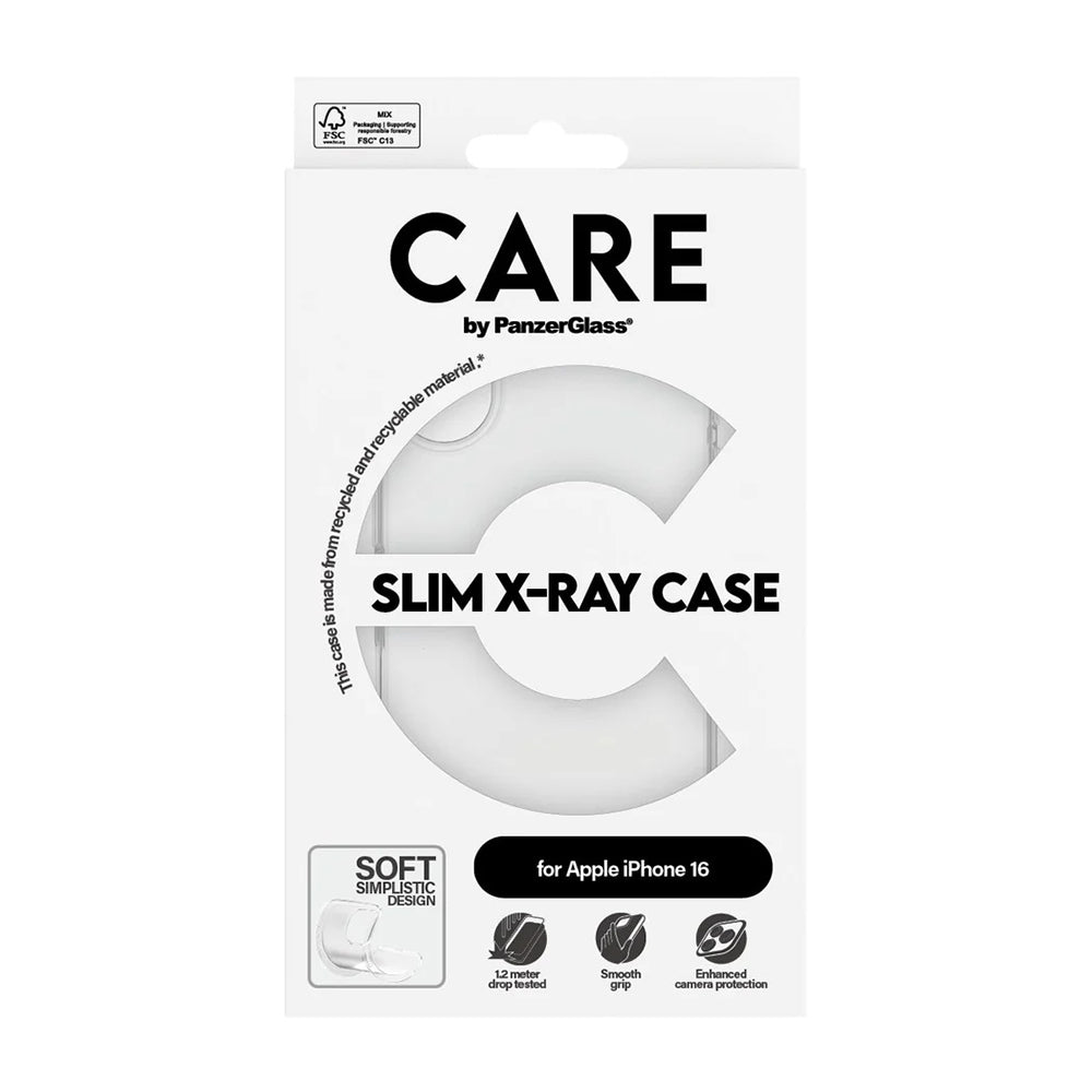 Étui pour Apple iPhone 16, PanzerGlass, Care Fashionable, Transparent