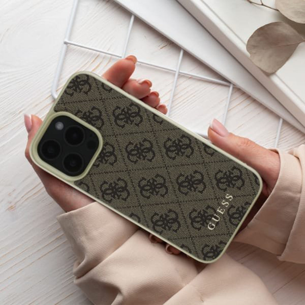 Étui pour Apple iPhone 16 Plus, Guess, 4G Charm, Noir