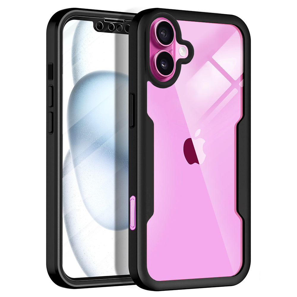 Coque pour Apple iPhone 16 Plus, Techsuit, ColorVerse 360, Noire