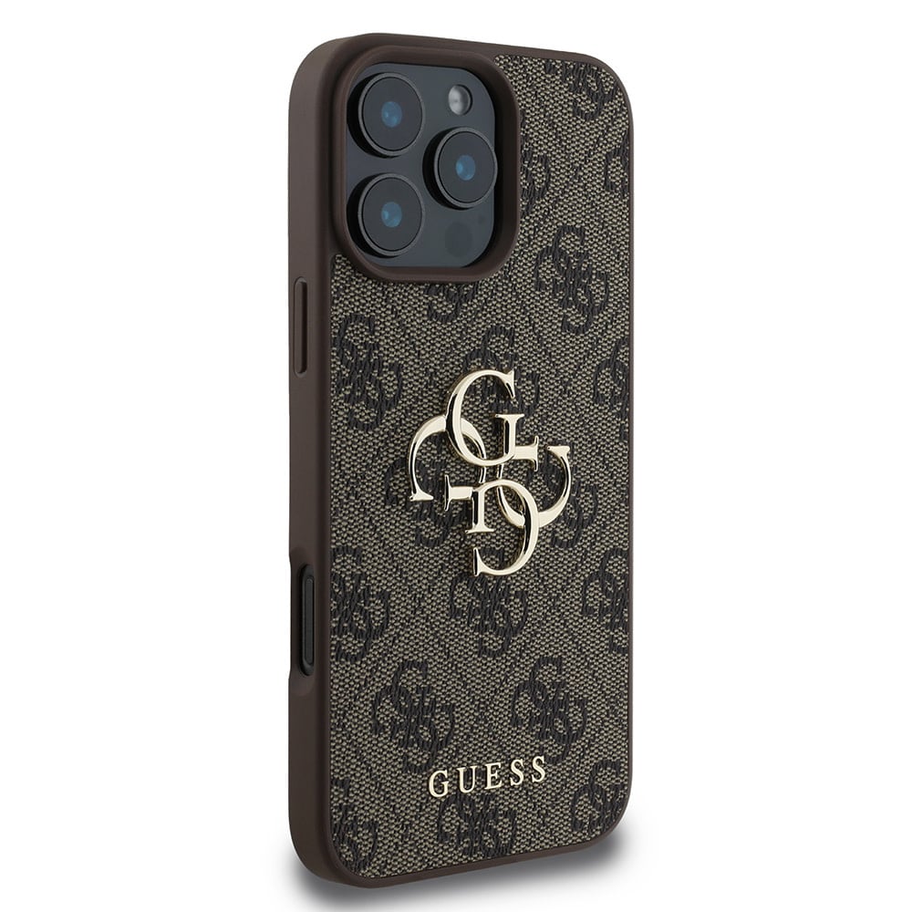 Étui pour Apple iPhone 16 Pro, Guess, 4G Big Logo, Marron