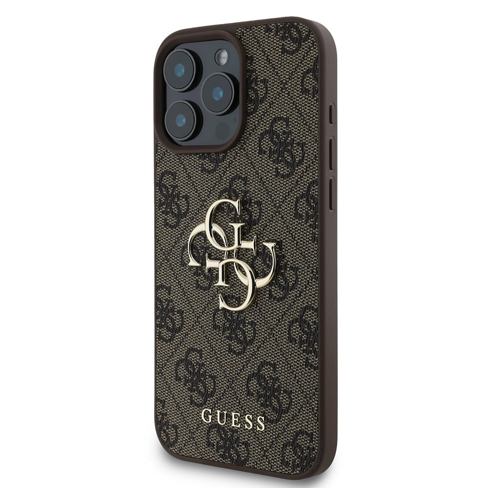 Étui pour Apple iPhone 16 Pro, Guess, 4G Big Logo, Marron